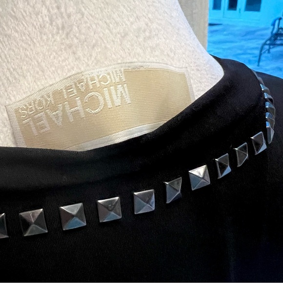 Michael Kors Black Silver Studded Midi Dress - Picture 6 of 9